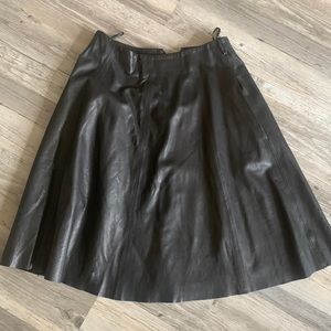 Rika studios leather A line high wasted skirt